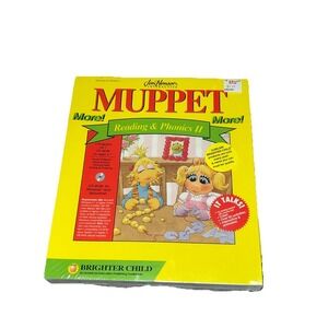 Vintage Jim Henson Interactive Muppets Reading And Phonics II CD-Rom 1995 NOS